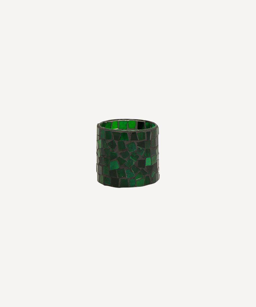 Mosaic Green Votive Small