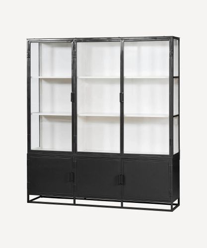 Cole Display Cabinet Triple Black White