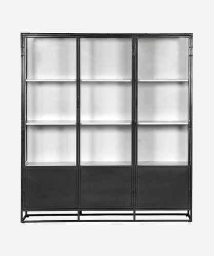 Cole Display Cabinet Triple Black White