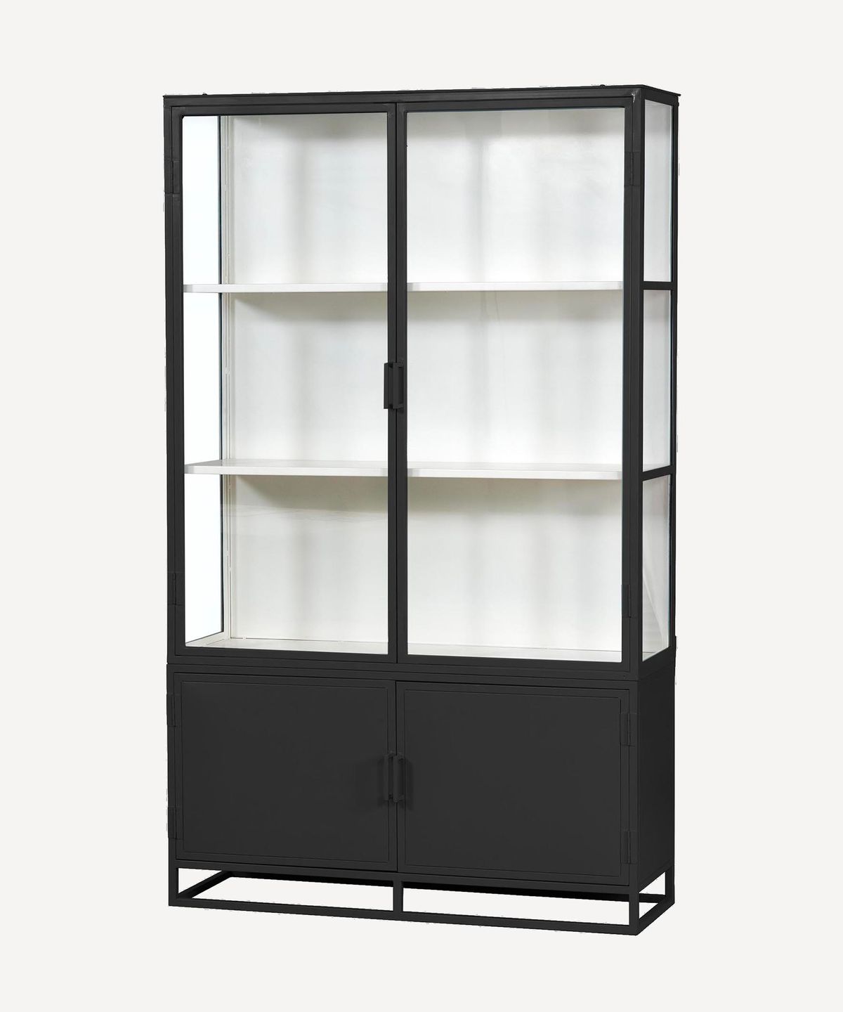 Cole Display Cabinet Double Black White