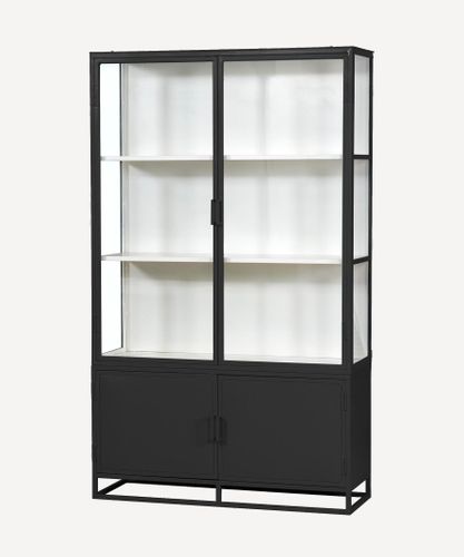 Cole Display Cabinet Double Black White