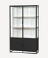 Cole Display Cabinet Double Black White