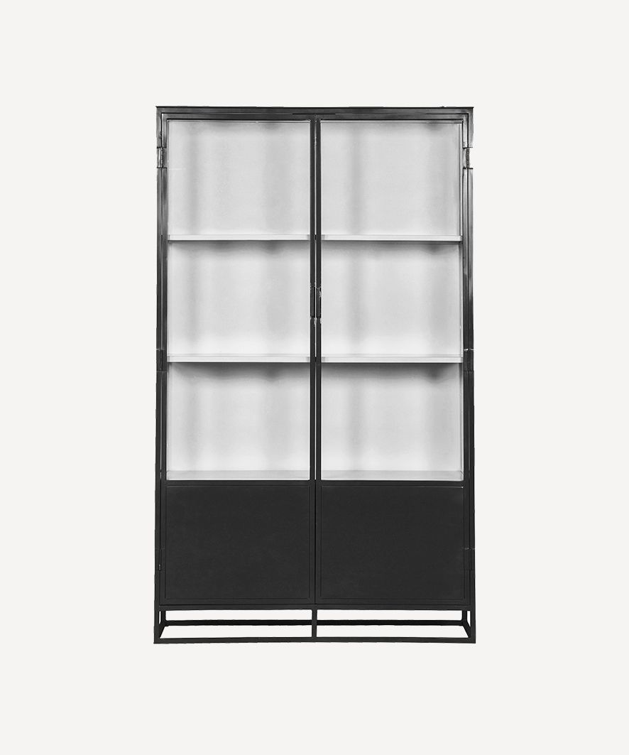 Cole Display Cabinet Double Black White