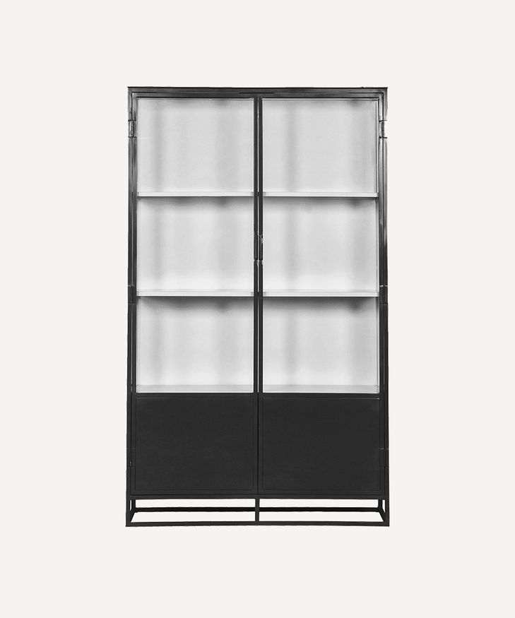 Cole Display Cabinet Double Black White