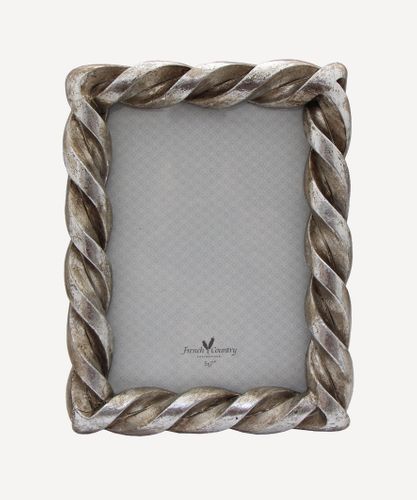 Rope Rectangle Pewter  5x7"