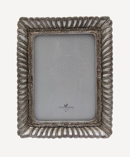 Fanned Rectangle Photo Frame Pewter Finish 5x7"