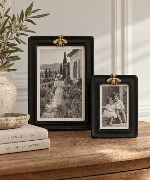 Bee Black Photo Frame 2.5x3.5"