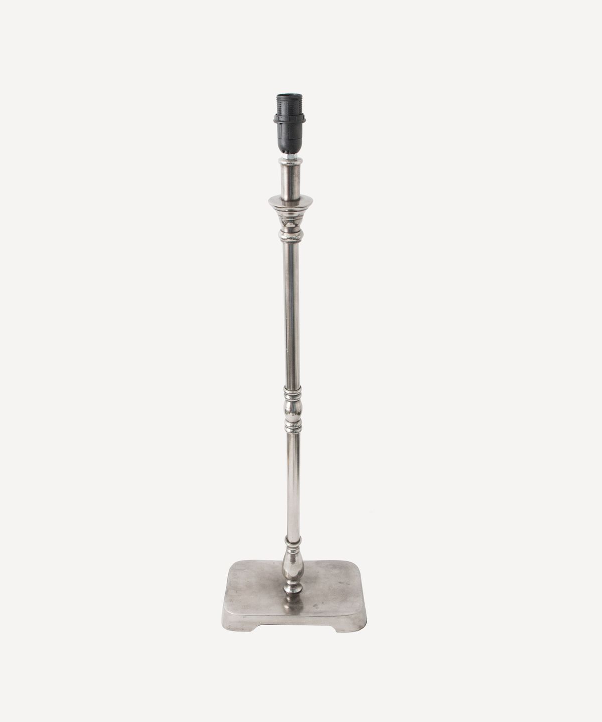 Rectangle Tall Lampbase Antique Silver