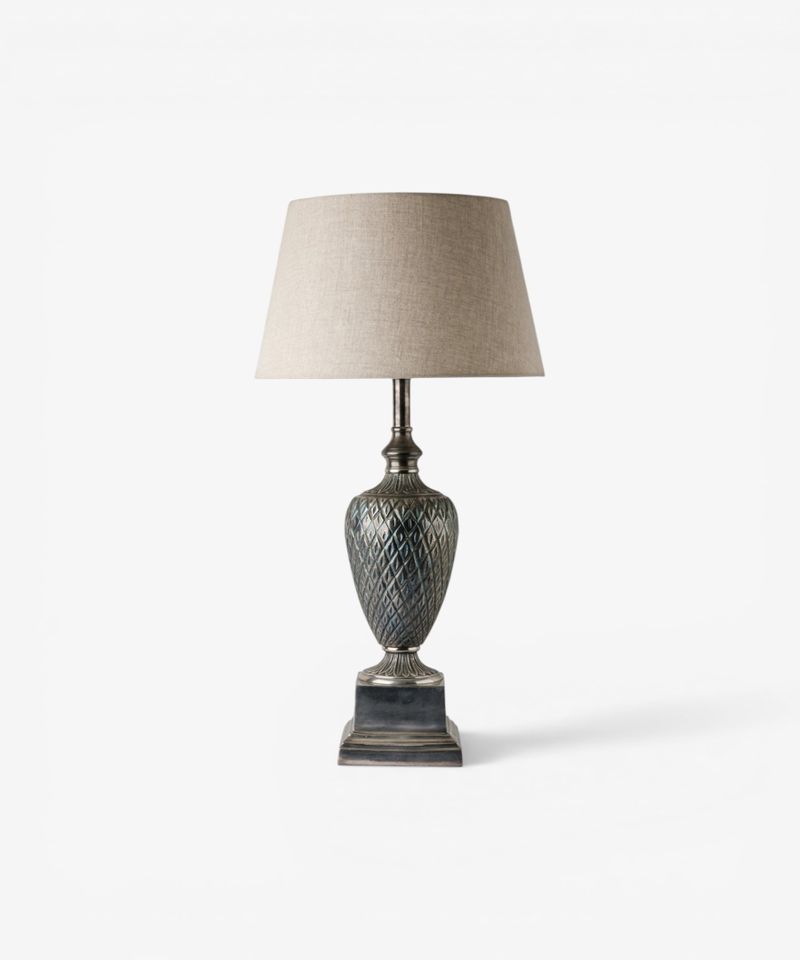 Finial Antique Silver Lampbase
