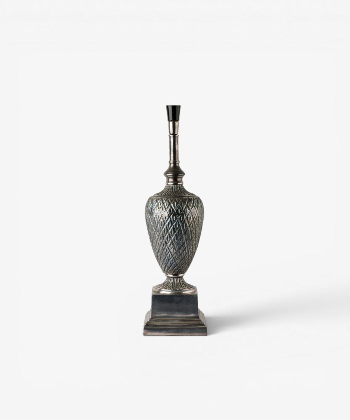 Finial Antique Silver Lampbase