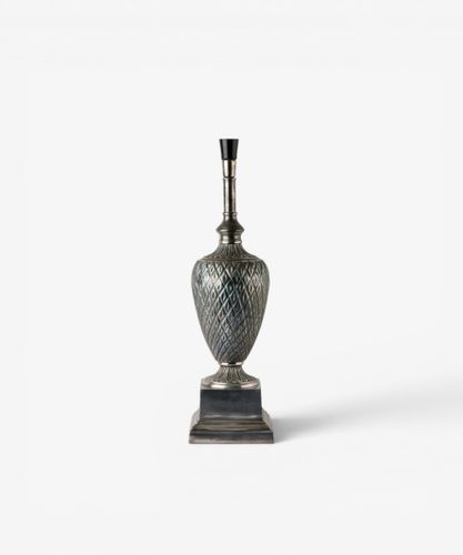 Finial Antique Silver Lampbase