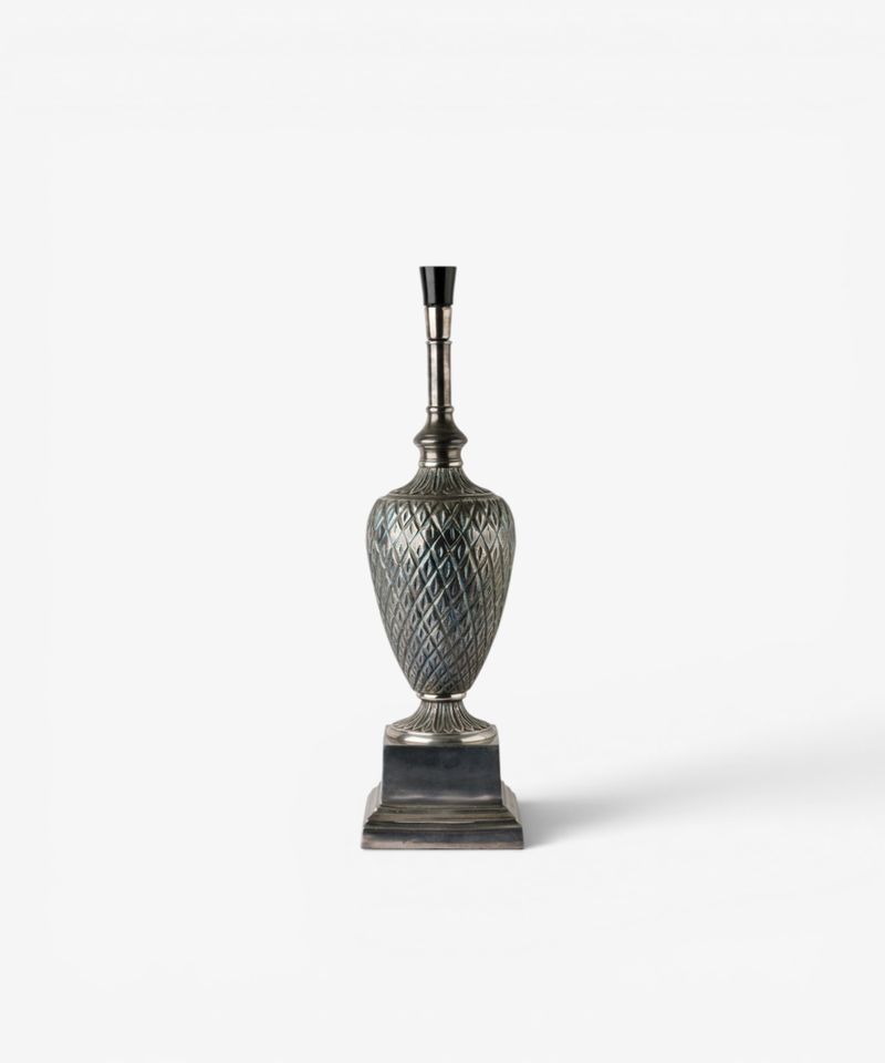 Finial Antique Silver Lampbase