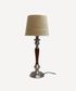 Remy 2 Tone Lampbase Antique Silver and Brown