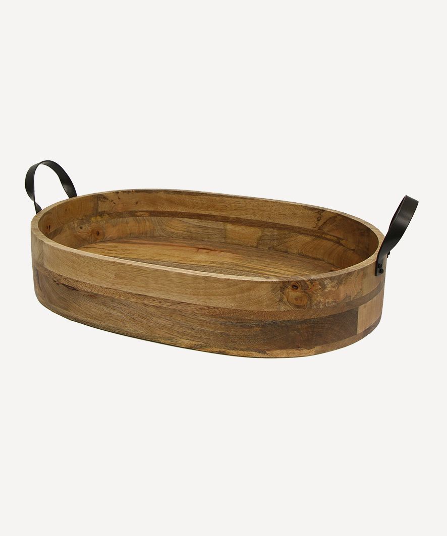 Ploughmans Oval Serving Tray Iron Handles