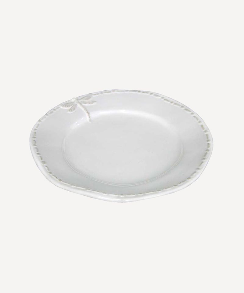 Dragonfly Stoneware White Side Plate