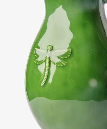 Dragonfly Stoneware Green Jug Small