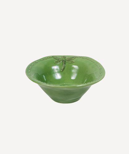 Dragonfly Stoneware Green Salt Bowl