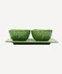 Dragonfly Stoneware Green Condiment Set (3PC)