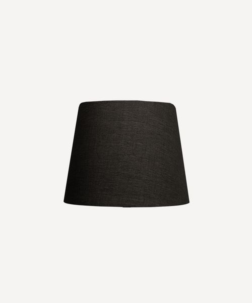 Tapered Drum Linen Shade Black 20cm