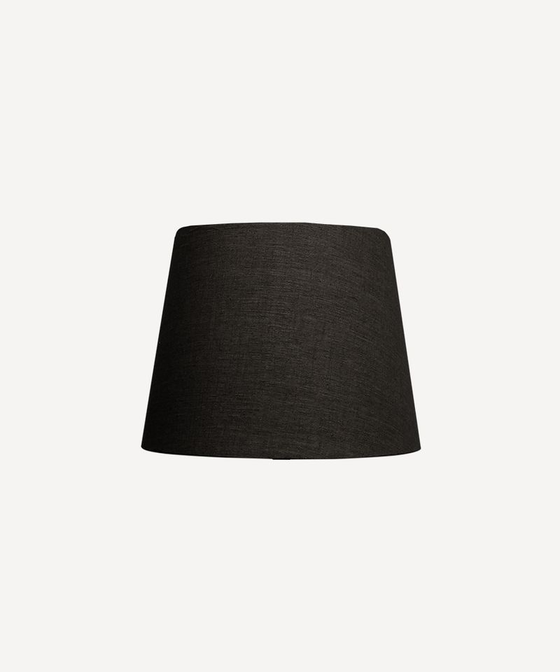 Tapered Drum Linen Shade Black 20cm