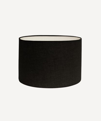 Drum Shade Linen Black 28cm