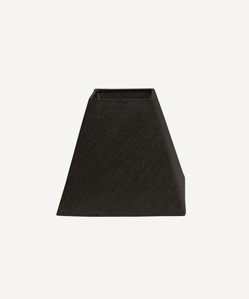 Square Linen Shade Black 25cm