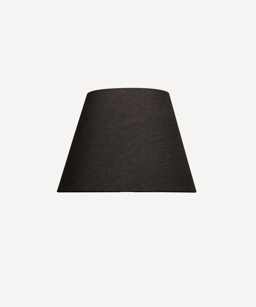 Tapered Shade Linen Black 35cm