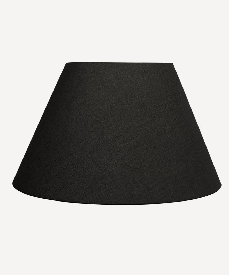 Large Empire Shade Black Linen 50cm