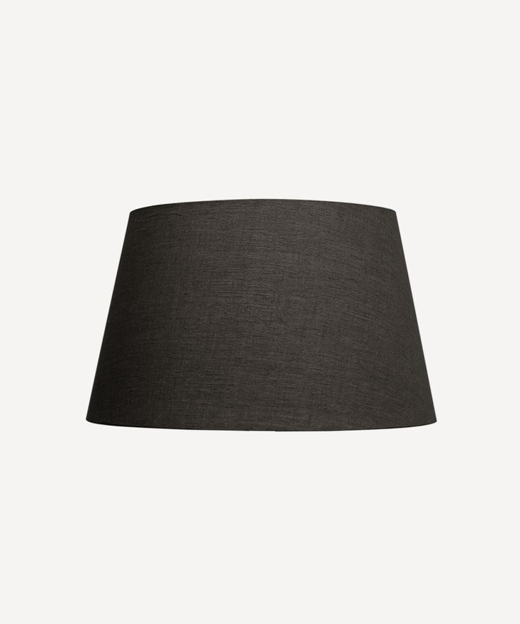 Tapered Drum Shade Linen Black 40cm