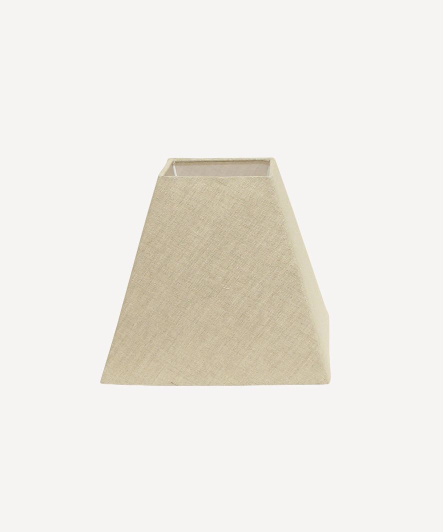 Square Shade Linen Natural 25cm