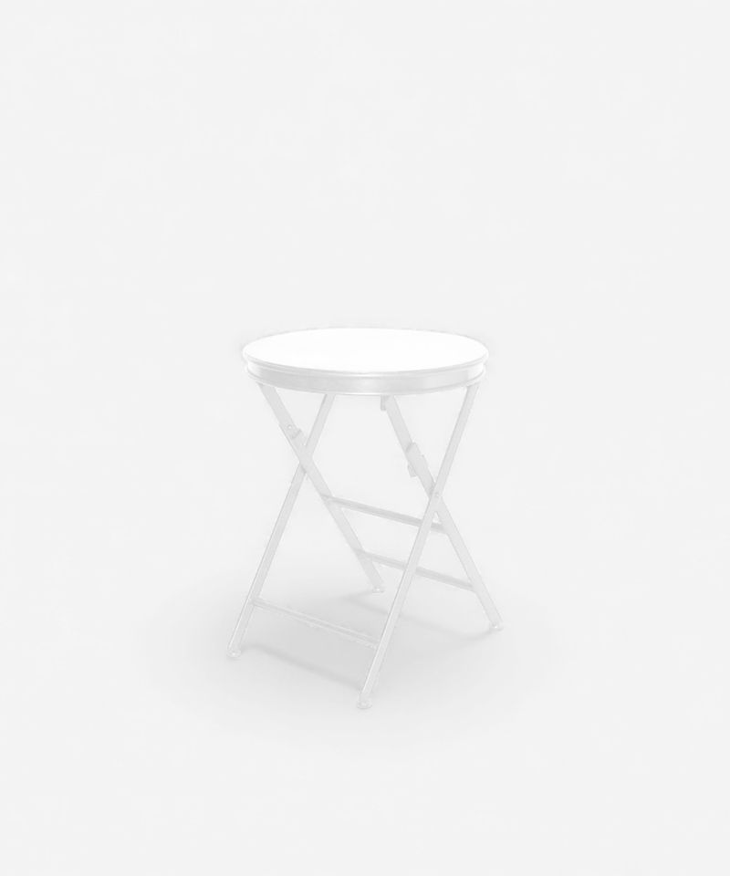 Folding Side Table Short White