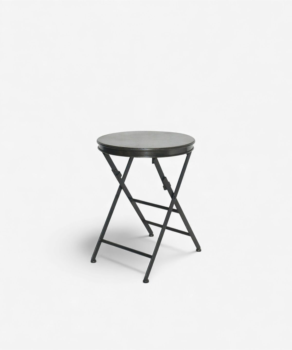 Folding Side Table Short Black