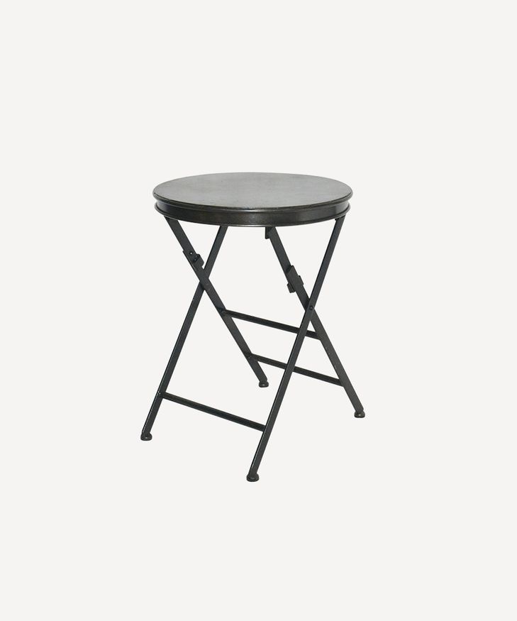 Folding Side Table Short Black French Country Collections