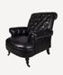 Buttoned Library Chair Black