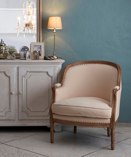 Beckett Studded Linen Chair