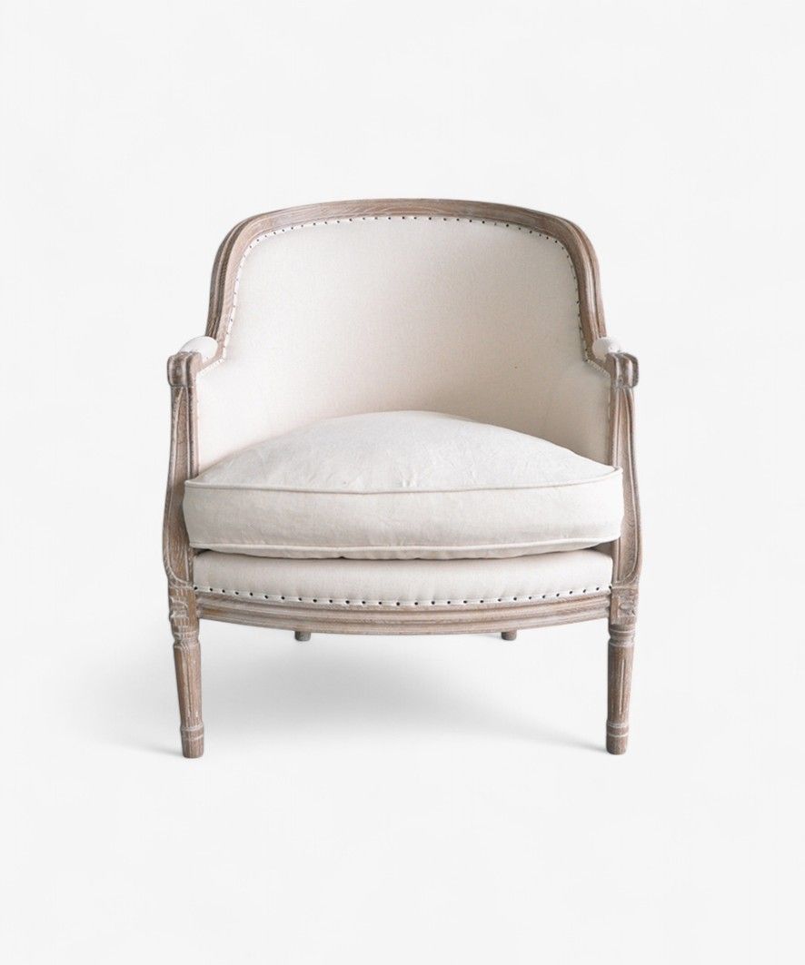 Beckett Studded Linen Chair