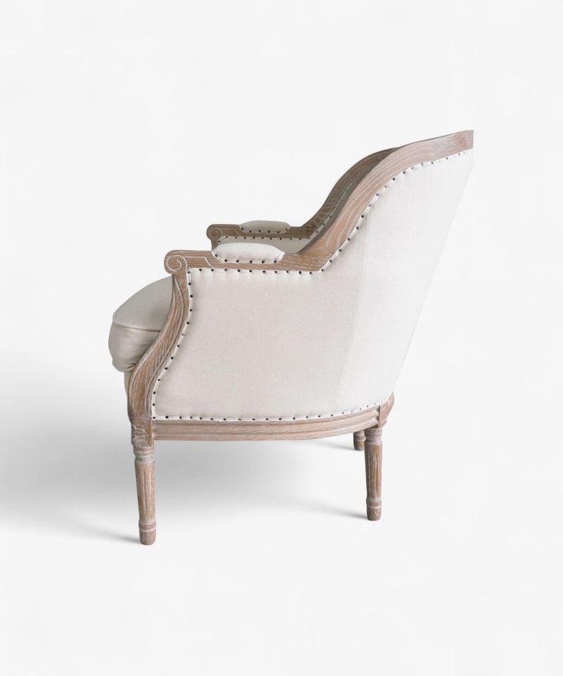 Beckett Studded Linen Chair