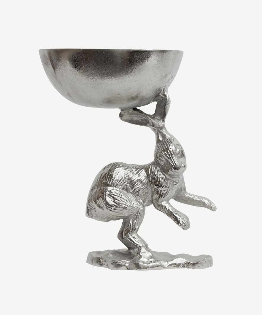 Easter Rabbit Bowl Silver