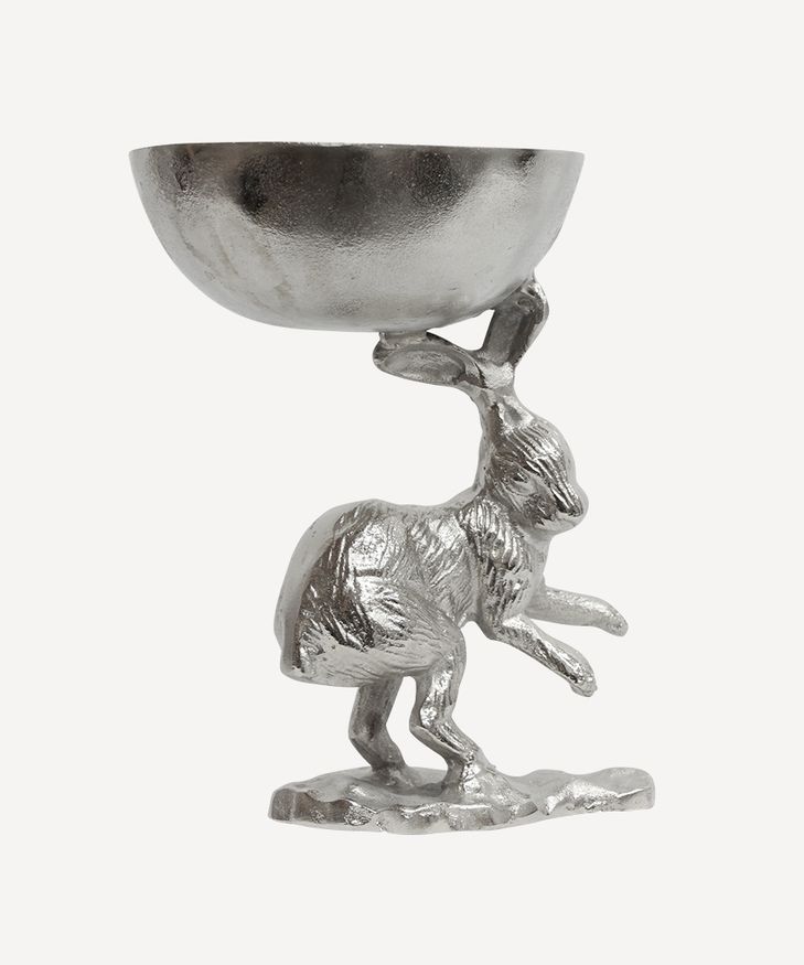 Easter Rabbit Bowl Silver