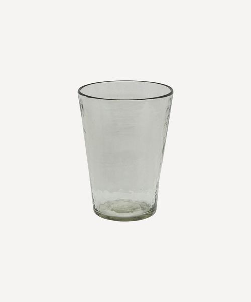 Dappled Clear Conical Vase