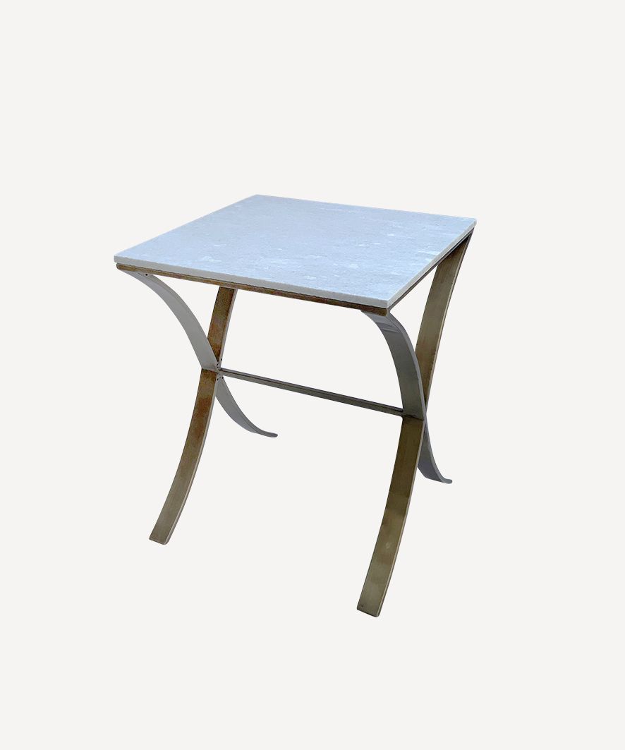 Fluted  Iron Side Table
