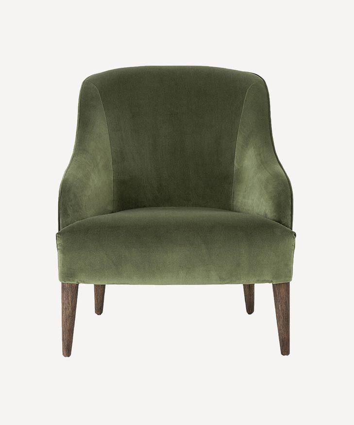 Lupita Olive Velvet Lounge Chair