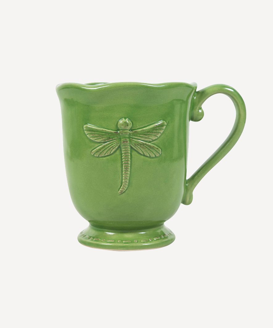 Dragonfly Stoneware Green Mug
