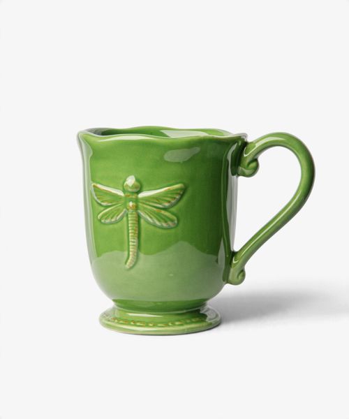 Dragonfly Stoneware Green Mug