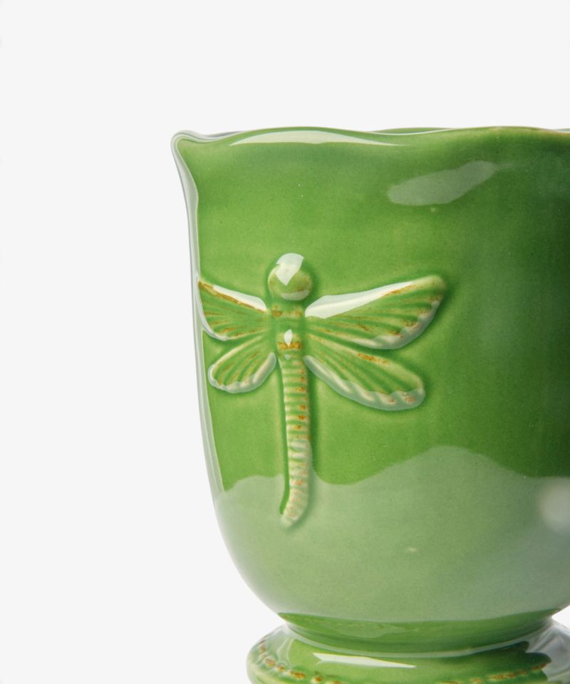Dragonfly Stoneware Green Mug
