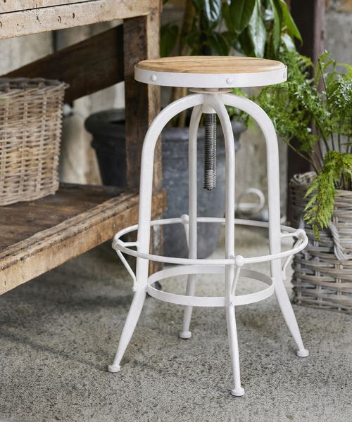 Workshop Counter Stool White