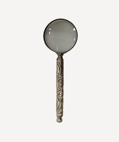 Embossed Antique Silver Magnifying Glass