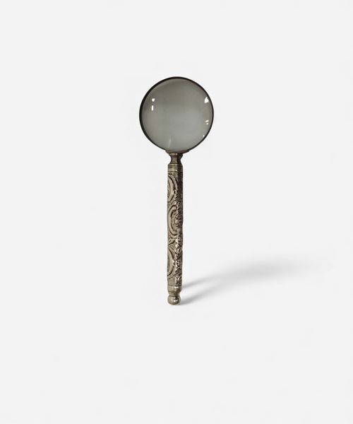 Embossed Antique Silver Magnifying Glass