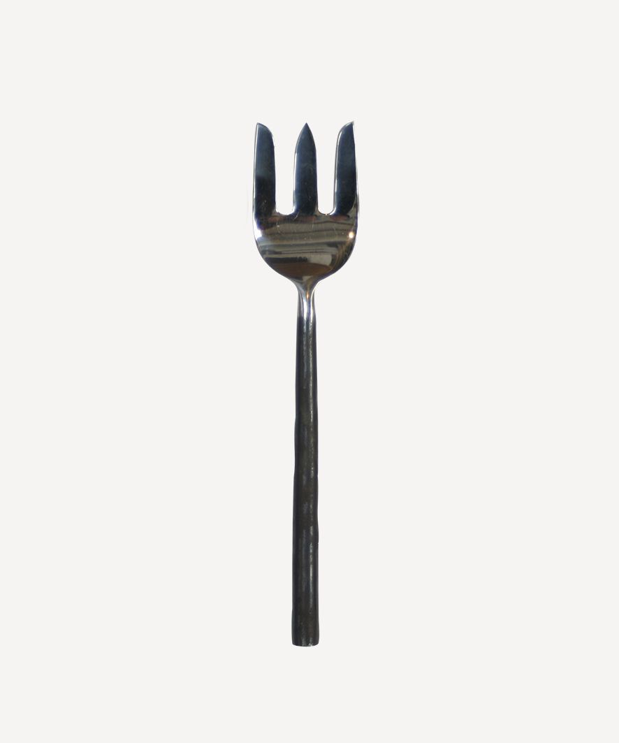 Black Handle Serving Fork Small