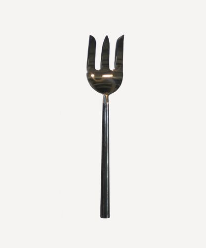 Black Handle Serving Fork Medium